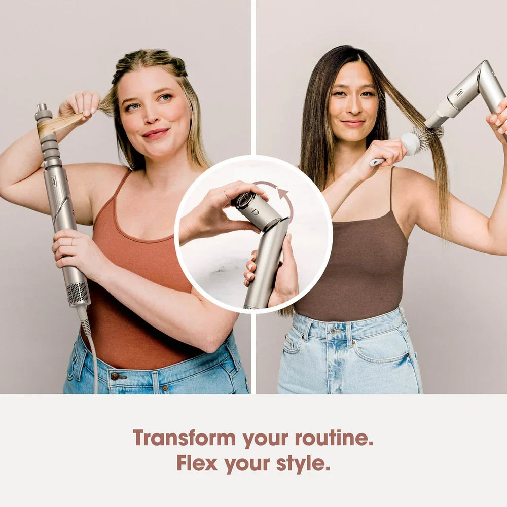 Shark FlexStyle HD436SLUK 4 in 1 Air Styler and Hair Dryer for Straight & Wavy Hair - Stone
