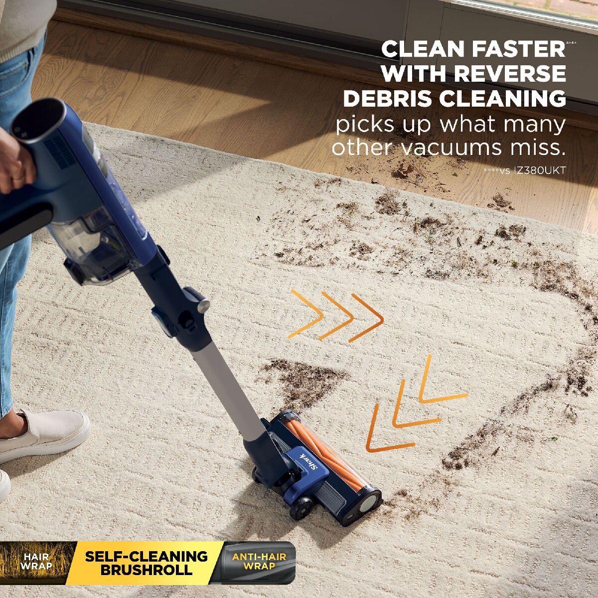 Shark IA1241UK Phoenix Power Detect Light Cordless Vaccum up to 60 Minutes Run Time Ultramarine