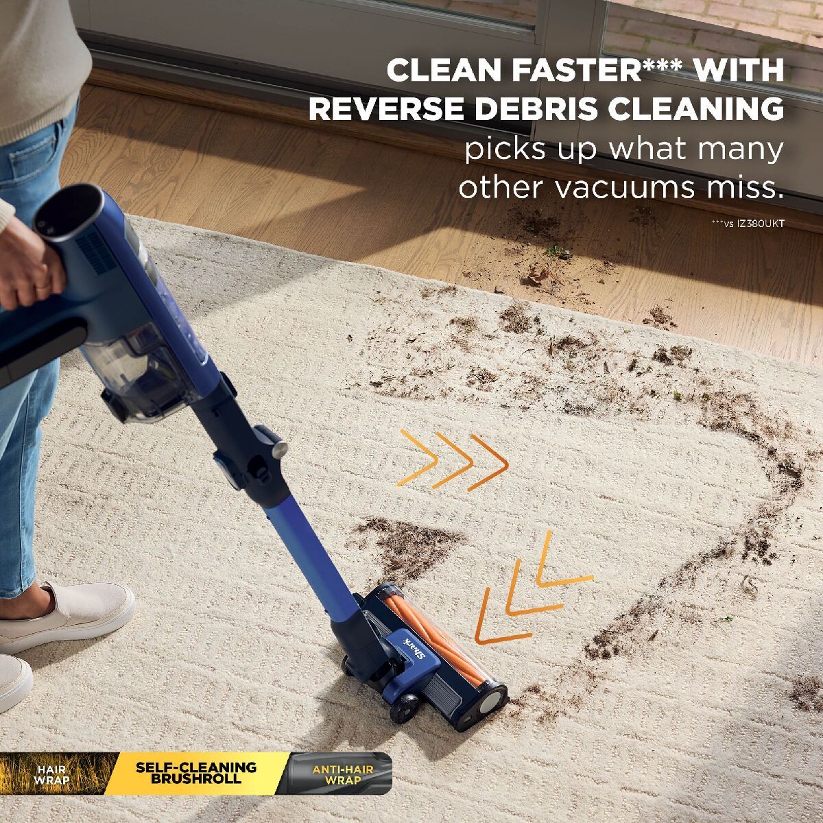 Shark IA3241UKT PowerDetect Speed Clean and Empty Pet Pro Cordless Vacuum Up To 60 Minutes Run Time Ultramarine