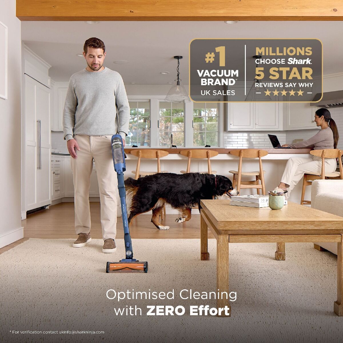 Shark IA3241UKT PowerDetect Speed Clean and Empty Pet Pro Cordless Vacuum Up To 60 Minutes Run Time Ultramarine