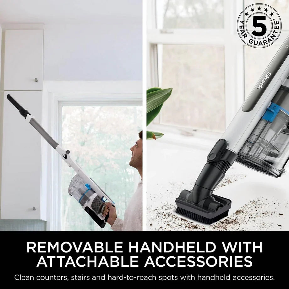 Shark IZ380UKT PowerPro Pet Cordless Stick Vacuum Cleaner with Anti Hair Wrap and Floor Detect - Up To 50 Minutes Run Time Java Metallic
