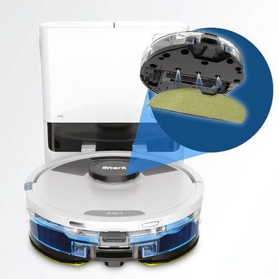 Shark RV2620WAUKWH Matrix Plus Self Empty Robot Vacuum & Mop 110 Minutes Run Time White Silver