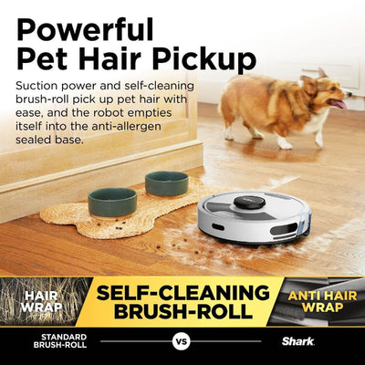 Shark RV2620WAUKWH Matrix Plus Self Empty Robot Vacuum & Mop 110 Minutes Run Time White Silver