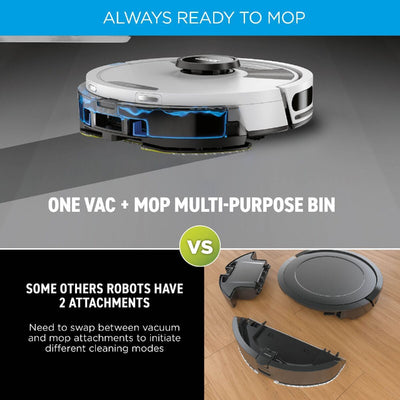 Shark RV2620WAUKWH Matrix Plus Self Empty Robot Vacuum & Mop 110 Minutes Run Time White Silver