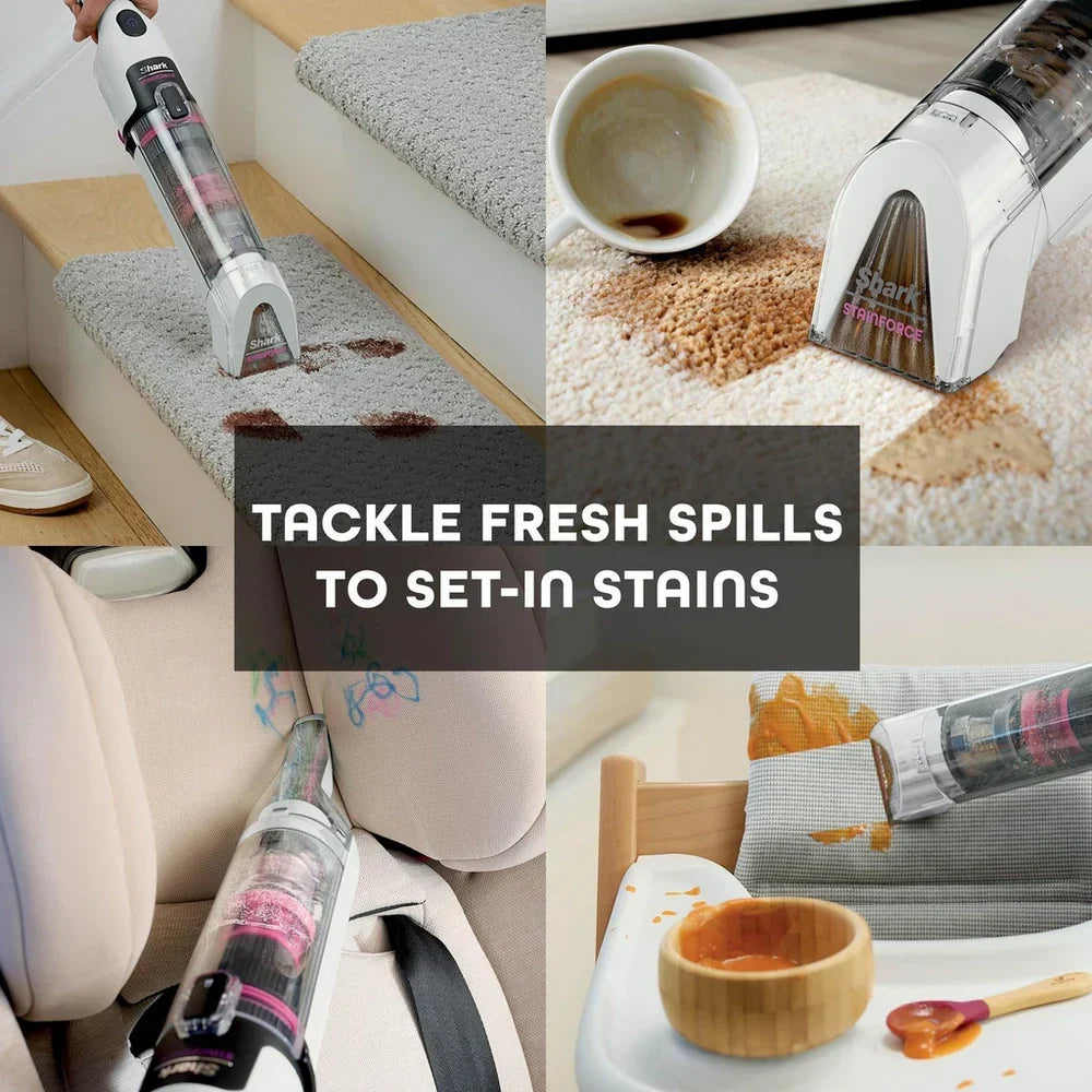 Shark StainForce Cordless Stain-Destroying Spot Cleaner HX100UKT - White