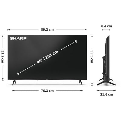 Sharp 2T-C40HE2245KB Full HD LED Smart TiVo TV with Freely