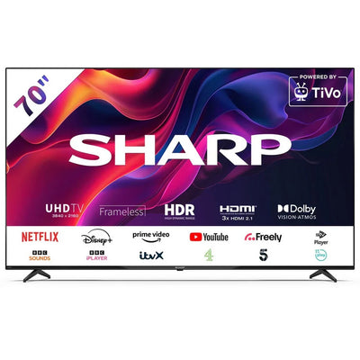 Sharp 4T-C70GK4245KB 70 Inch LED 4K Ultra HD Frameless Smart TV