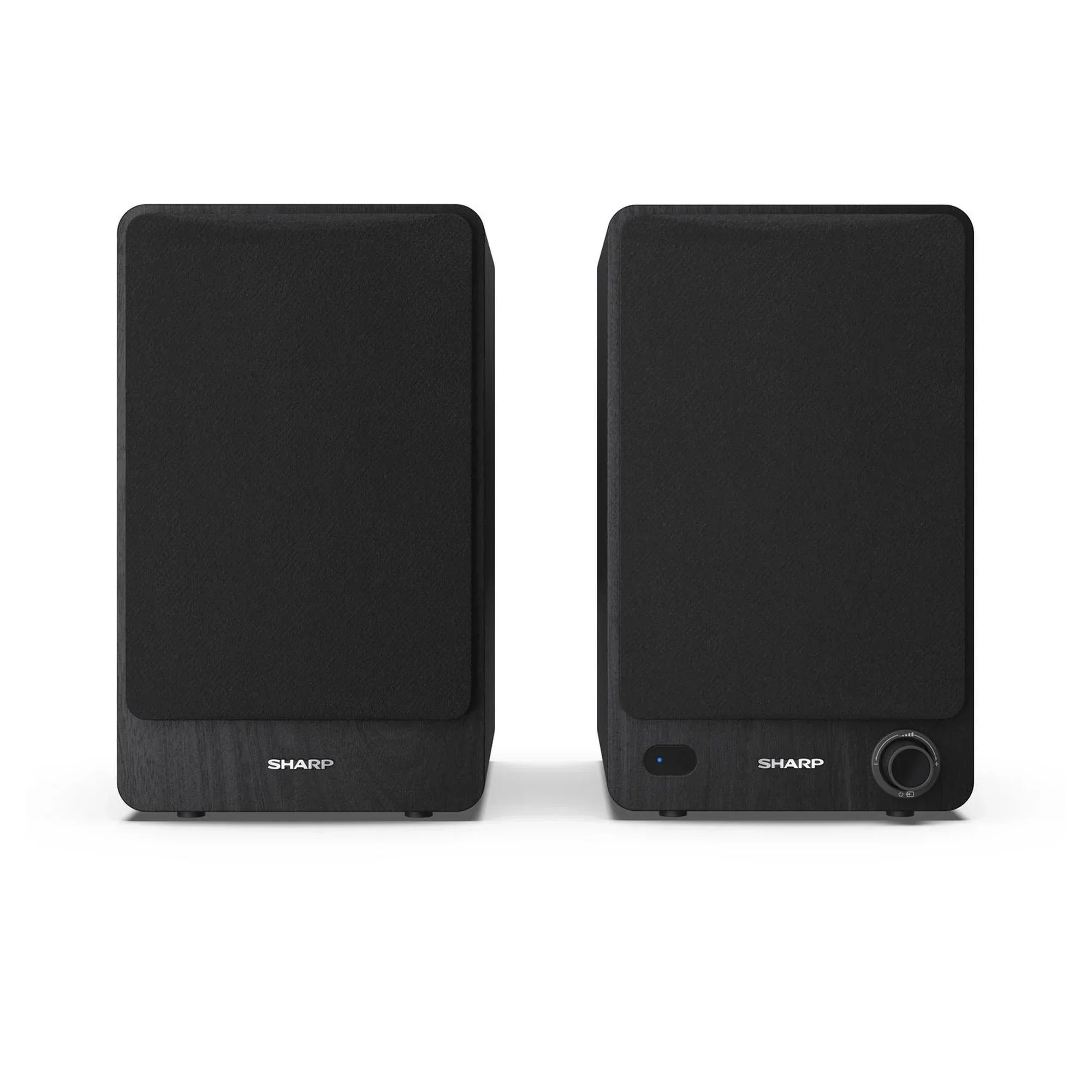 Sharp CP-SS30 BK Bluetooth 2-way Active Bookshelf Speakers Pair Black - Clearance