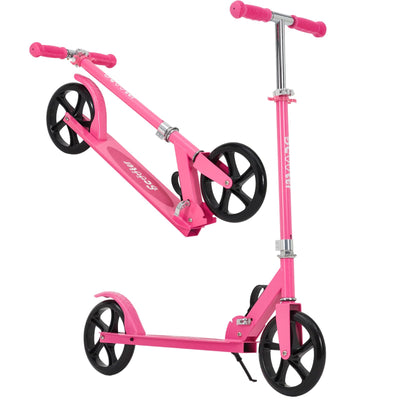 Garvee Kick Scooter for Teens Adults Kids 6+ - 220LB Capacity, 3-Level Adjustable Handlebar, Aluminum Alloy, Foldable, 8" Wheels, Outdoor Sports, Hot Pink