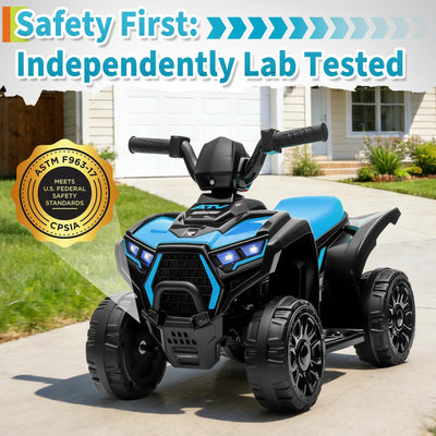 Garvee 6V Battery Powered Kids ATV Car with Lights, Music, 3.5mph Speed, Durable All-Terrain Tires, Safe Ride for Toddlers Ages 3-6, Outdoor Fun