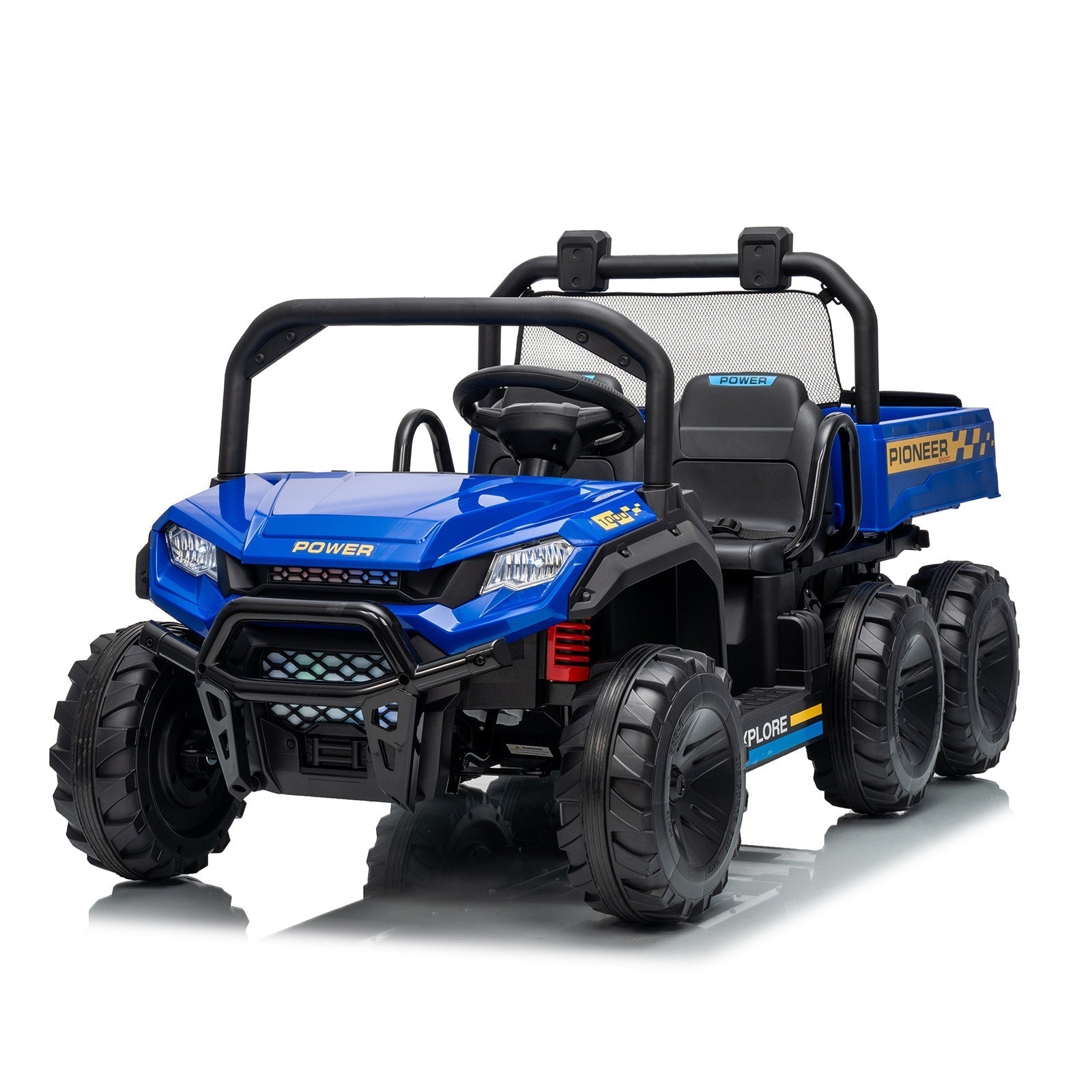 Garvee 24V 4WD Electric Ride on Dump Truck for Kids, 2 Seater with Remote Control, Dump Bed, 3 Speed Modes, Music Player, All-Terrain Off-Road Vehicle Toy for Boys & Girls