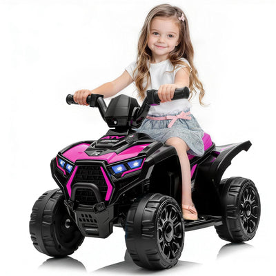 Garvee 6V Battery Powered Kids ATV Car with Lights, Music, 3.5mph Speed, 4 Wheeler, All-Terrain Tires, Safe Ride for Toddlers