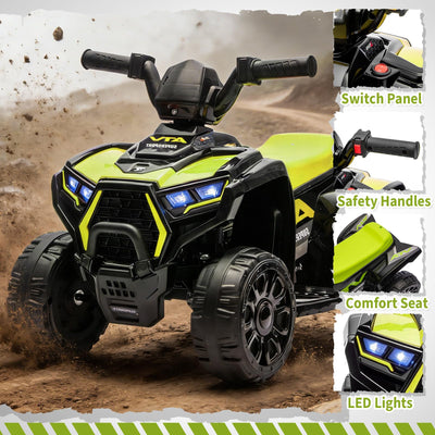 Garvee 6V Battery Powered Kids ATV Car with Lights and Music, 3.5mph Speed, Durable All-Terrain Tires, Safe Plastic Build, Toddler Ride-On Toy for Ages 3-6