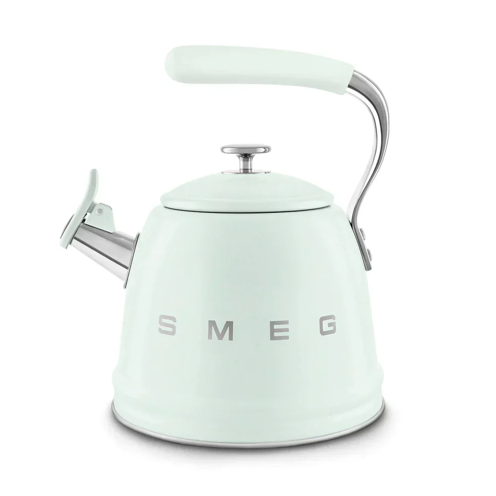 Smeg WKF01PG Retro 50s Style Whistling Hob Kettle Pastel Green