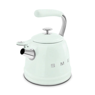 Smeg WKF01PG Retro 50s Style Whistling Hob Kettle Pastel Green