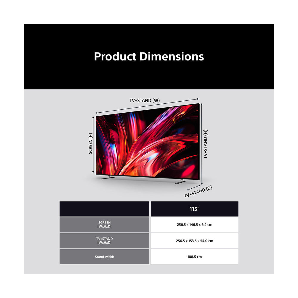 Sony BRAVIA 9 II K115XR95M2B 115 Inch True RGB LED 4K Ultra HD HDR Smart Google TV 2026