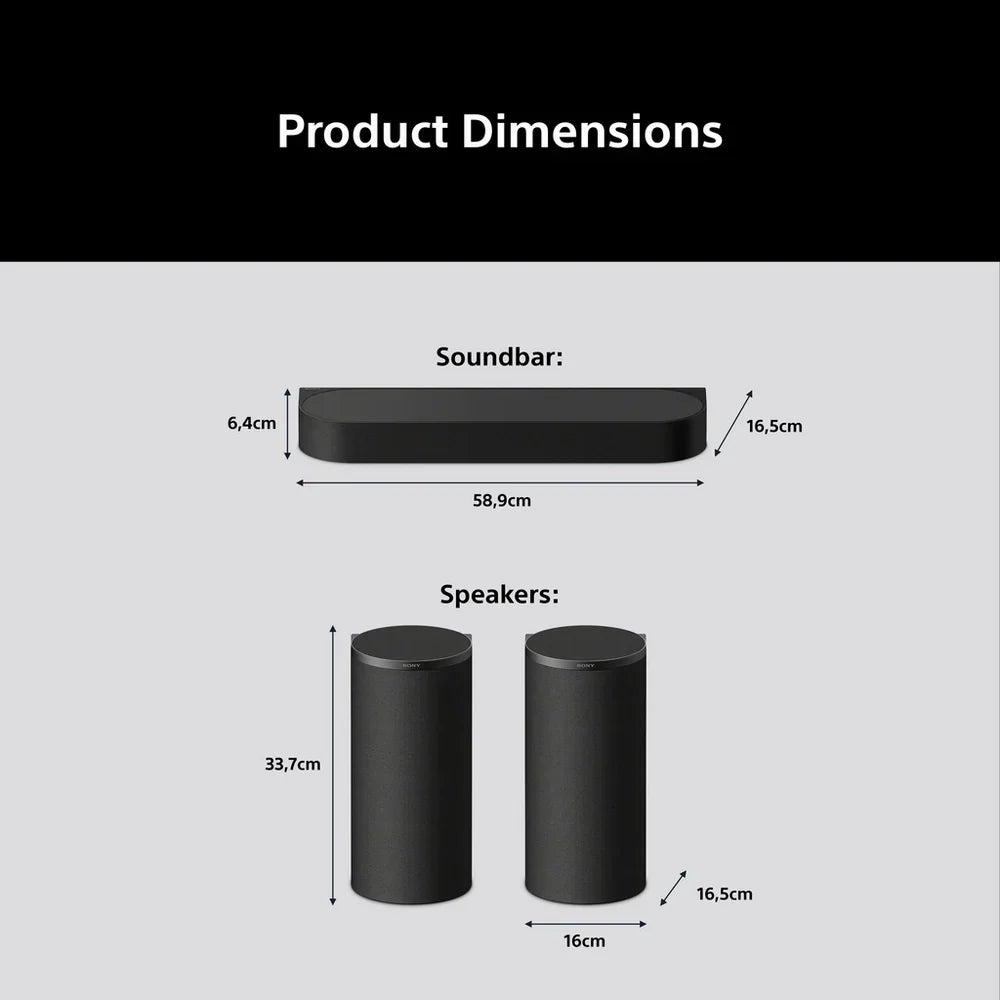 Sony BRAVIA Theatre Trio (HT-A8) Dolby Atmos / DTS:X 3.0.2 Home Cinema System
