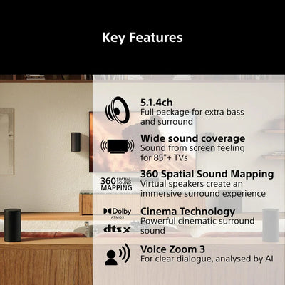 Sony BRAVIA Theatre Trio + SR (HT-A8KIT) Dolby Atmos / DTS:X 5.1.4 Home Cinema System