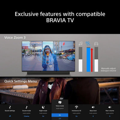 Sony HTA7100 BRAVIA Theatre Bar 7 Dolby Atmos Soundbar 5.0.2ch 360 Spatial Sound Mapping 2026
