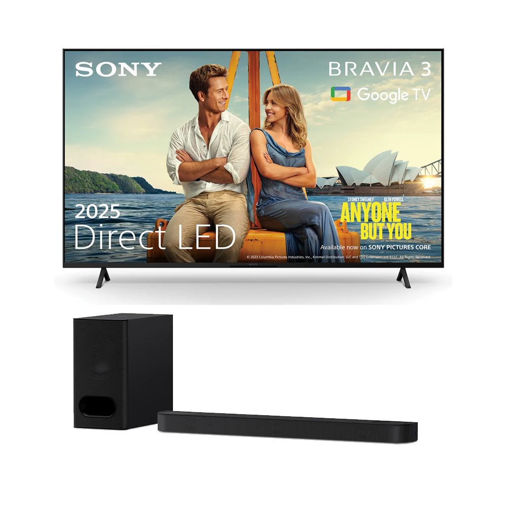 Sony K50S38B 50 Inch Bravia 3 LED 4K UHD HDR Smart Google TV and Sony HT-B600 3.1.2ch BRAVIA Theatre Bar 6 Dolby Atmos Soundbar with Wireless Subwoofer Bundle