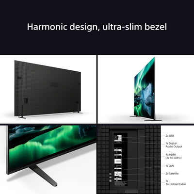 Sony K77XR80PU 77 Inch BRAVIA 8 4K UHD HDR OLED Smart TV with BRAVIA Theatre Bar 8 HTA8000 Soundbar Bundle