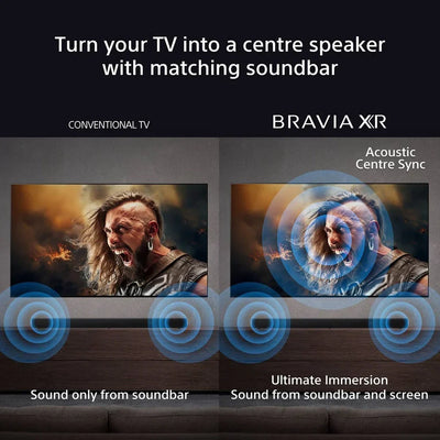 Sony K77XR80PU 77 Inch BRAVIA 8 4K UHD HDR OLED Smart TV with BRAVIA Theatre Bar 8 HTA8000 Soundbar Bundle