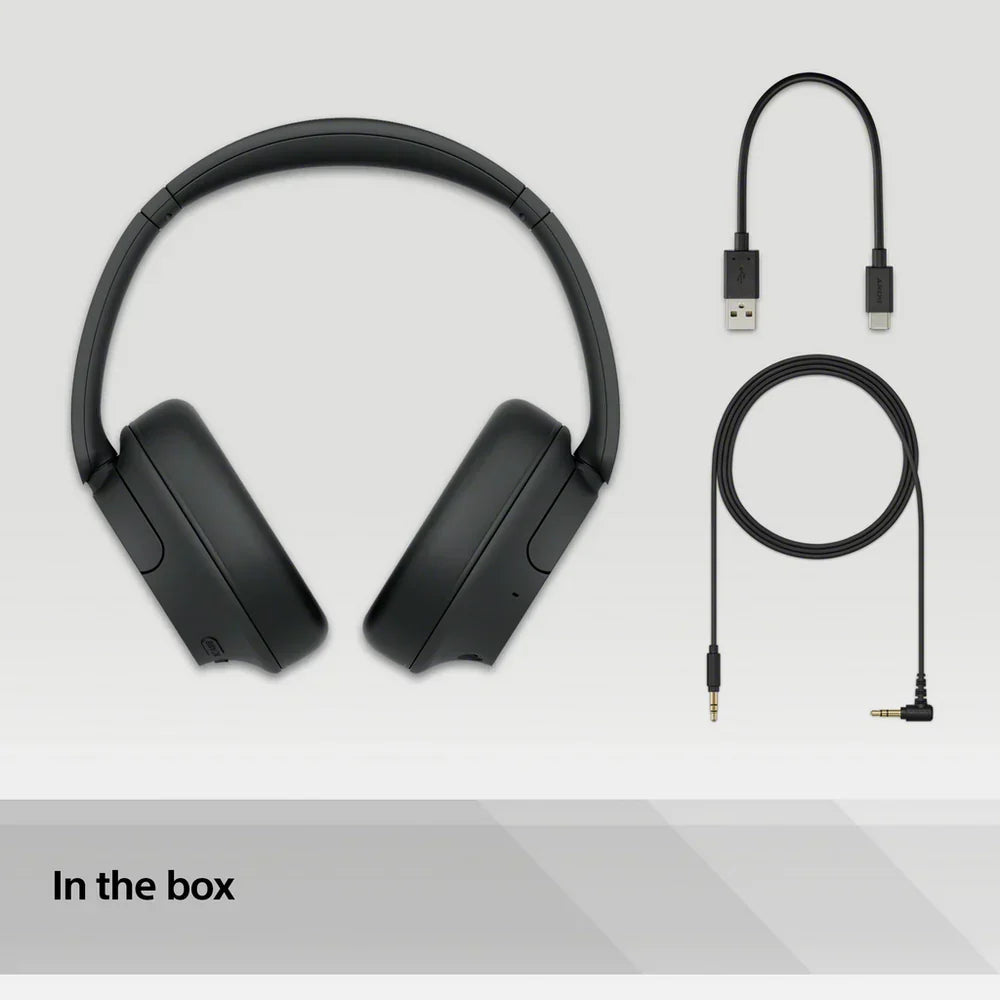 Sony PS-LX3BT Wireless Bluetooth Turntable with WH-CH720N Wireless Noise Cancelling Headphones - Black
