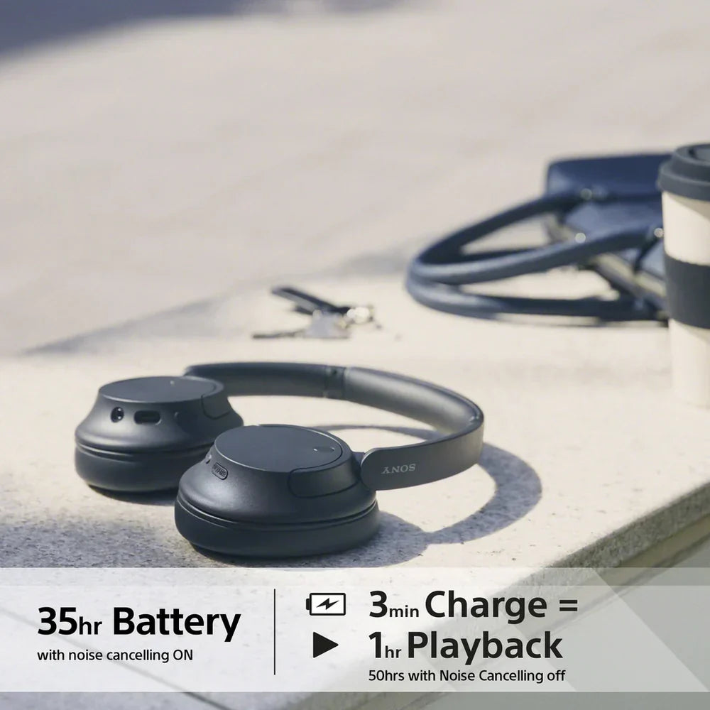 Sony PS-LX3BT Wireless Bluetooth Turntable with WH-CH720N Wireless Noise Cancelling Headphones - Black