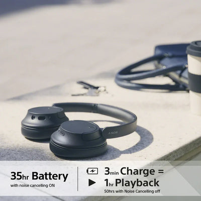 Sony PS-LX3BT Wireless Bluetooth Turntable with WH-CH720N Wireless Noise Cancelling Headphones - Black