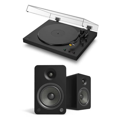 Sony PSLX5BT Fully Automatic Bluetooth Turntable With Kanto YU6 Powerd Bluetooth Speakers Pair Hi-Fi Package