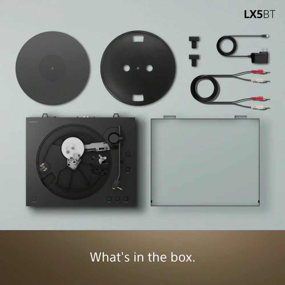 Sony PSLX5BT Fully Automatic Bluetooth Turntable With Klipsch R-50PM Powerd Bluetooth Speakers Pair Hi-Fi Package