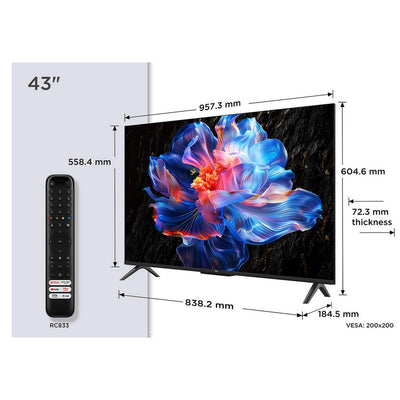 TCL 43V6C-UK 43 Inch V6C 4K Ultra HD HDR Direct LED Smart Google TV