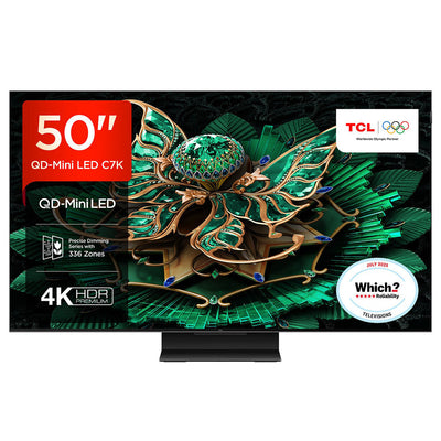 TCL 50C7K-UK 50 Inch Premium 4K QD-Mini LED UHD HDR Smart Google TV