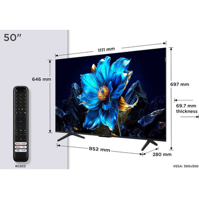 TCL 50P7K-UK 50 Inch P7K 4K QLED Ultra HD HDR Direct LED Smart Google TV
