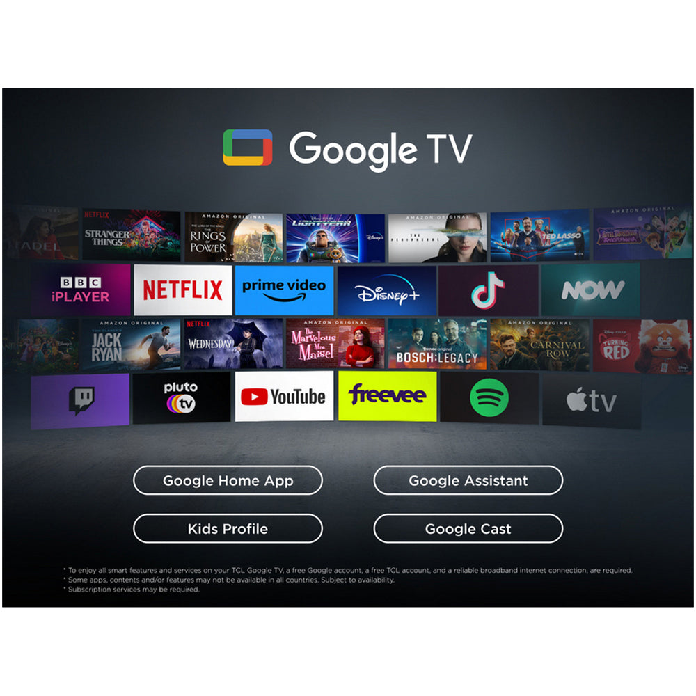 TCL 50Q6C-UK 50 Inch Q6C 4K Ultra HD HDR QD-Mini LED Smart Google TV