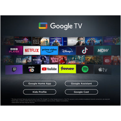 TCL 50Q6C-UK 50 Inch Q6C 4K Ultra HD HDR QD-Mini LED Smart Google TV