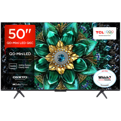 TCL 50Q6C-UK 50 Inch Q6C 4K Ultra HD HDR QD-Mini LED Smart Google TV