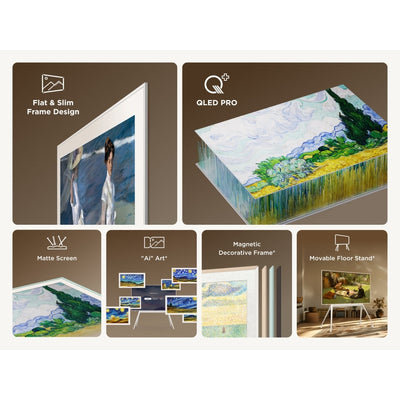 TCL 55A300W-UK 55 Inch NXTVISION A300W 4K Ultra HD QLED PRO HDR Google Frame TV
