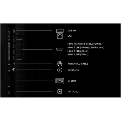 TCL 55A400U-UK 55 Inch A400U 4K Ultra HD HDR QD-Mini LED Smart Google TV 2026