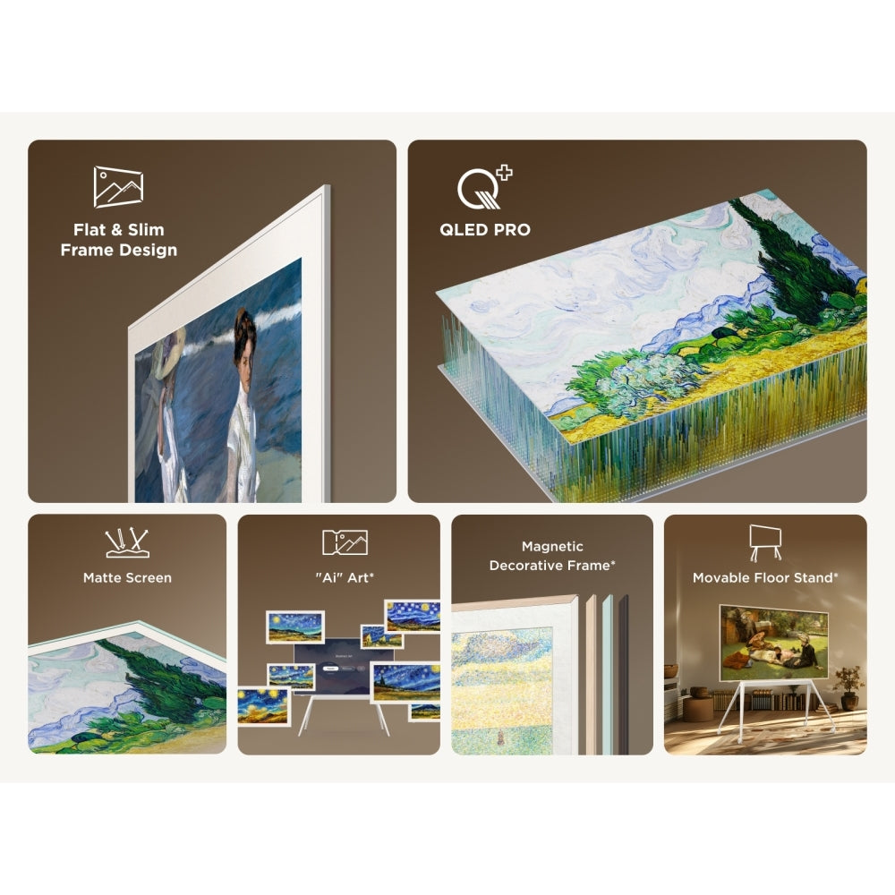 TCL 65A300W-UK 65 Inch NXTVISION A300W 4K Ultra HD QLED PRO HDR Google Frame TV
