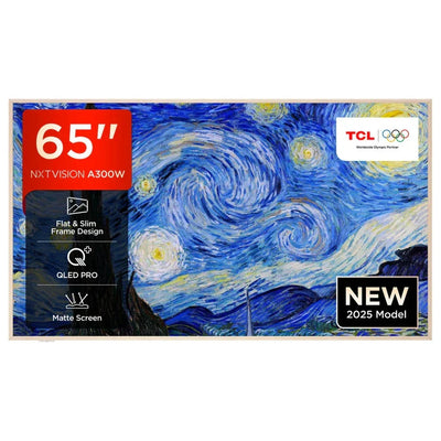 TCL 65A300W-UK 65 Inch NXTVISION A300W 4K Ultra HD QLED PRO HDR Google Frame TV