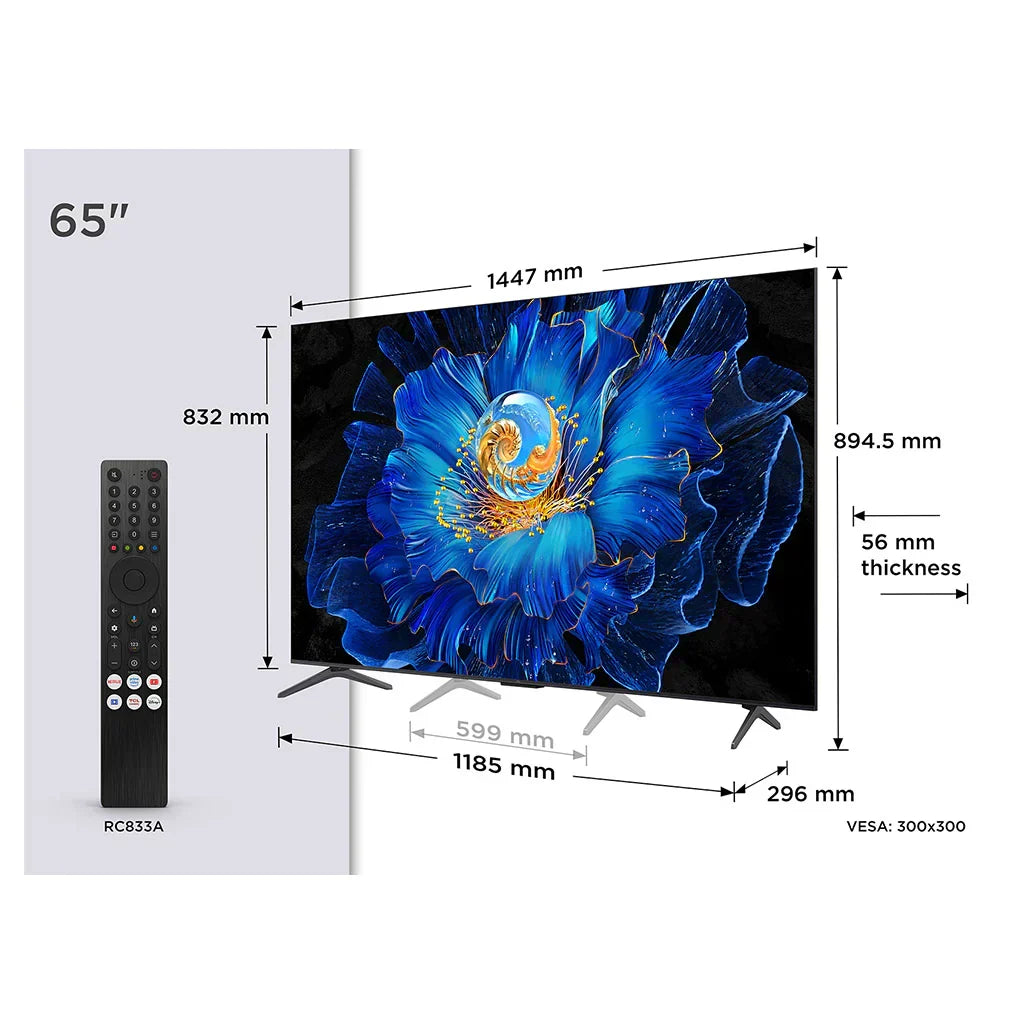 TCL 65C6KS-UK 65 Inch C6KS Premium 4K Ultra HD HDR QD-Mini LED Smart TV