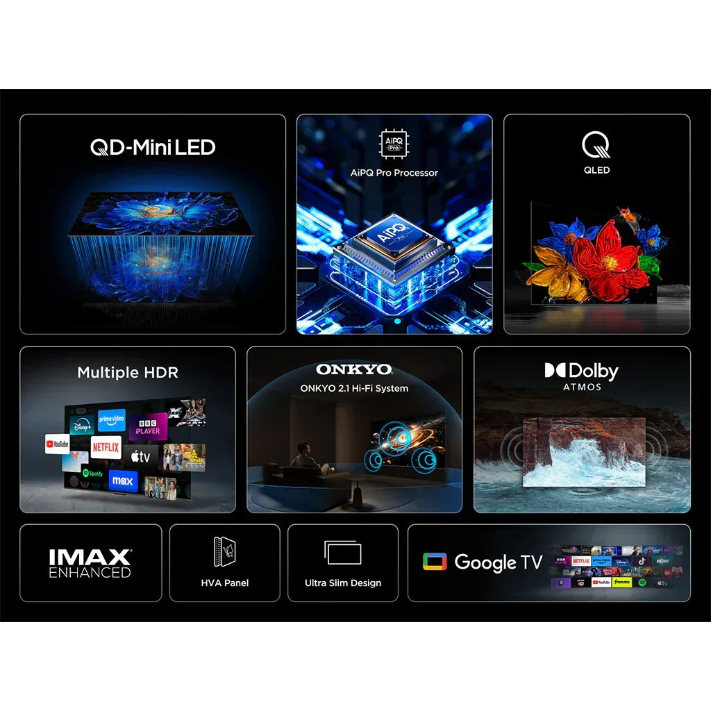 TCL 75C6KS-UK 75 Inch C6KS Premium 4K Ultra HD HDR QD-Mini LED Smart TV
