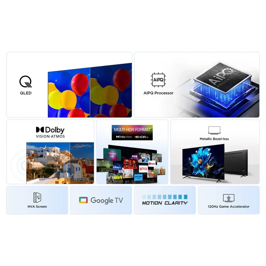 TCL 85P7K-UK 85 Inch P7K 4K QLED Ultra HD HDR Direct LED Smart Google TV