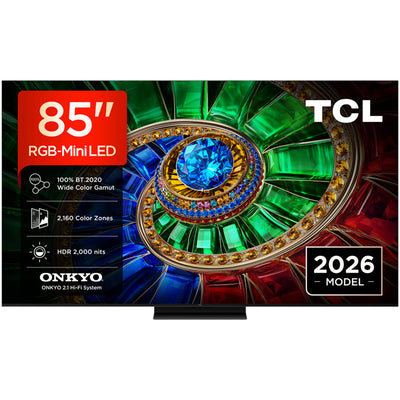 TCL 85RM7L-UK 85 Inch RM7L 4K Ultra HD HDR RGB Mini LED Smart Google TV 2026