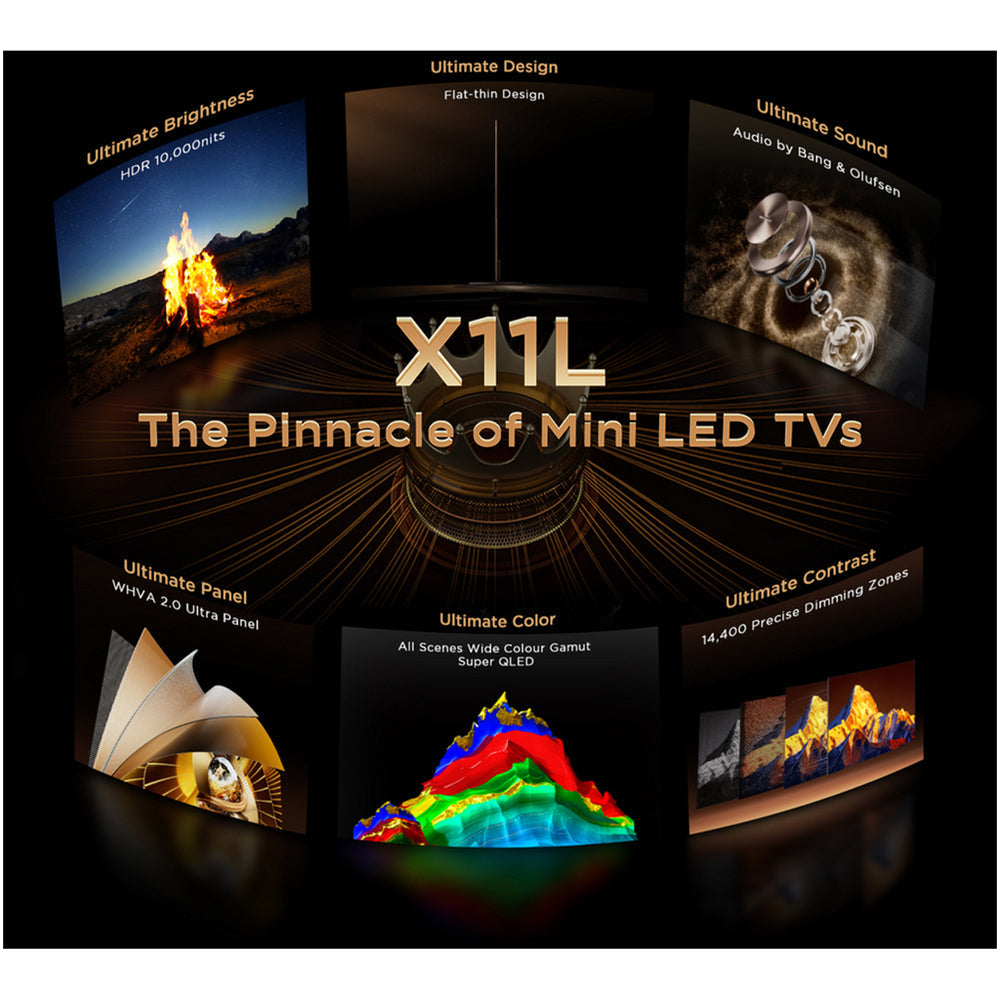 TCL 85X11L-UK 85 Inch X11L 4K Ultra HD HDR SQD-Mini LED Smart Google TV 2026