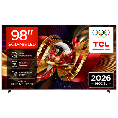 TCL 98C8L-UK 98 Inch C8L 4K Ultra HD HDR Premium SQD-Mini LED Smart Google TV 2026
