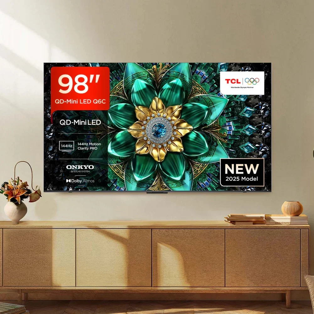 TCL 98Q6C-UK 98 Inch Q6C 4K Ultra HD HDR QD-Mini LED Smart Google TV