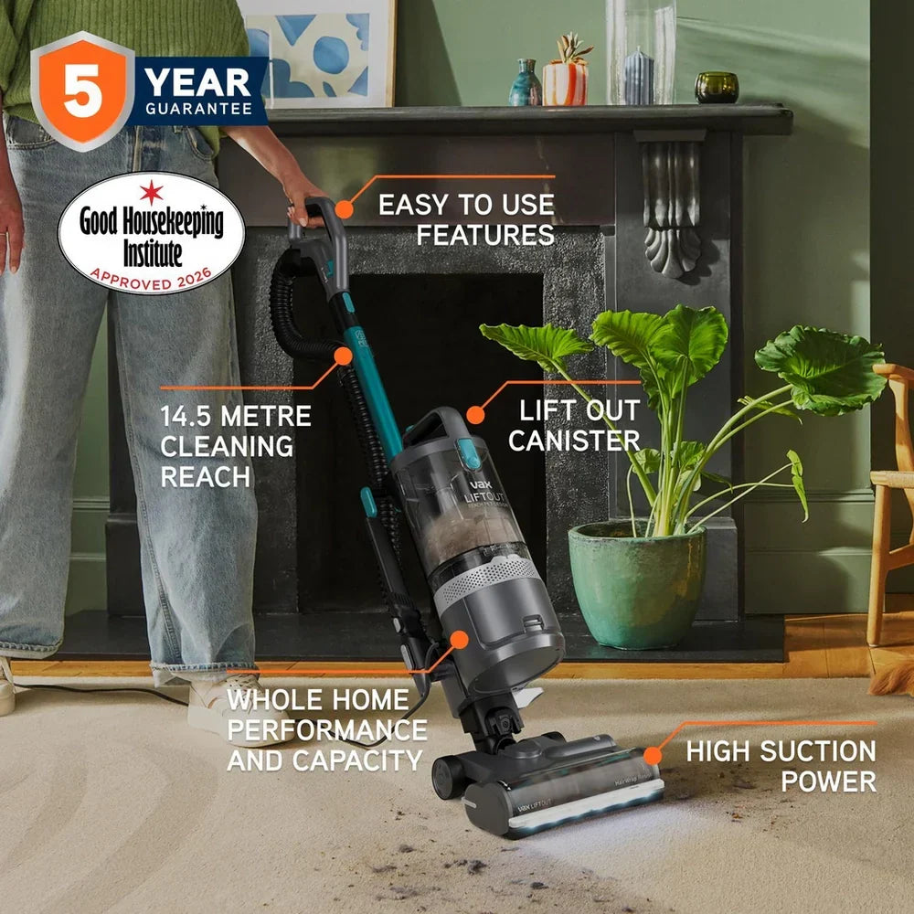 Vax LiftOut Reach Pet-Design CDUP-LORP Corded Upright Vacuum Cleaner - Graphite Teal