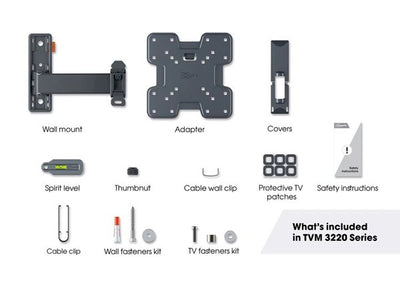 Vogels Comfort TVM 3225 Full Motion TV Wall Mount for TVs from 19 to 43 inches